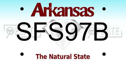 SFS97B Arkansas License Plate