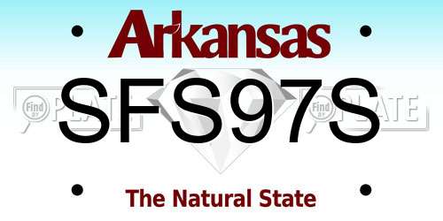 SFS97S Arkansas License Plate