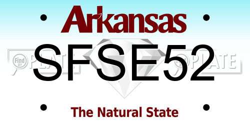 SFSE52 Arkansas License Plate