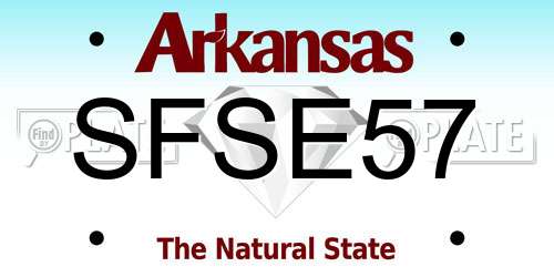 SFSE57 Arkansas License Plate