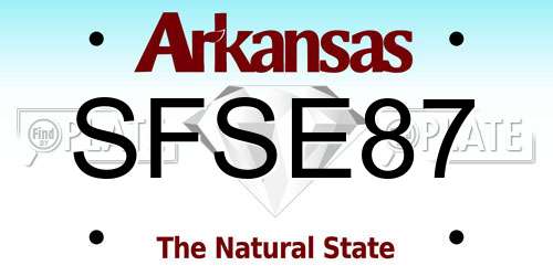 SFSE87 Arkansas License Plate