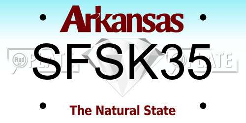 SFSK35 Arkansas License Plate