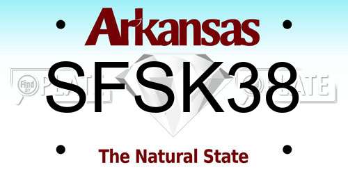SFSK38 Arkansas License Plate