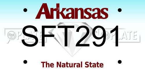 SFT291 Arkansas License Plate