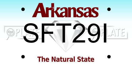 SFT29I Arkansas License Plate