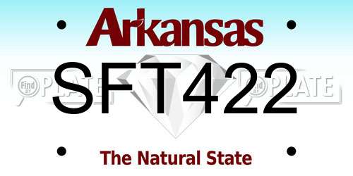 SFT422 Arkansas License Plate