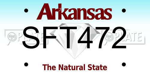 SFT472 Arkansas License Plate