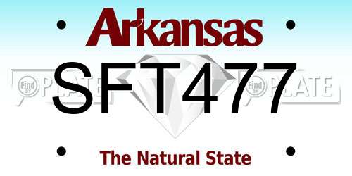 SFT477 Arkansas License Plate