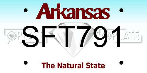 SFT791 Arkansas License Plate
