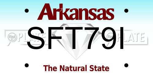 SFT79I Arkansas License Plate