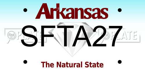 SFTA27 Arkansas License Plate