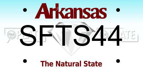 SFTS44 Arkansas License Plate