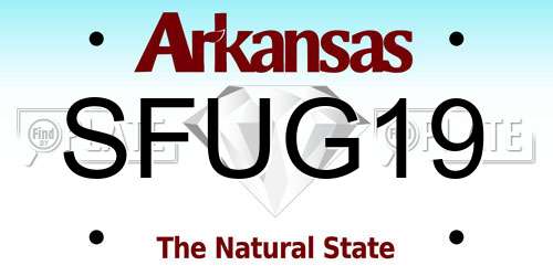 SFUG19 Arkansas License Plate