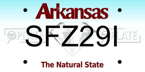 SFZ29I Arkansas License Plate