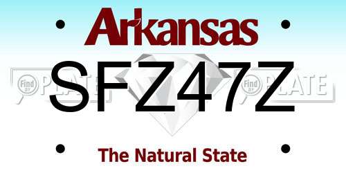 SFZ47Z Arkansas License Plate
