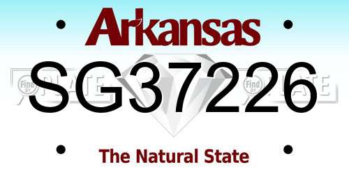 SG37226 Arkansas License Plate