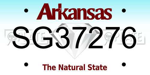SG37276 Arkansas License Plate
