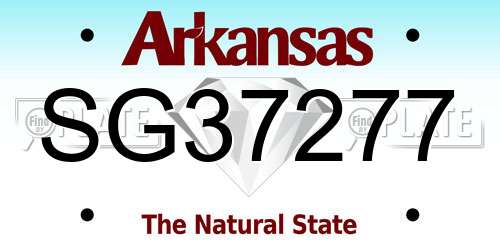 SG37277 Arkansas License Plate