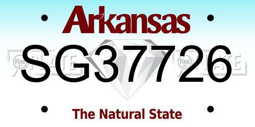 SG37726 Arkansas License Plate