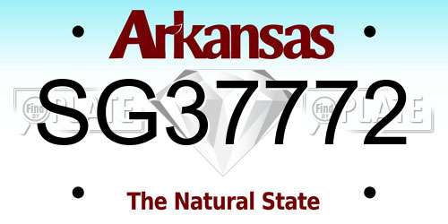 SG37772 Arkansas License Plate