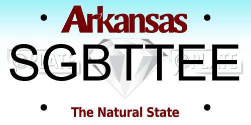 SGBTTEE Arkansas License Plate