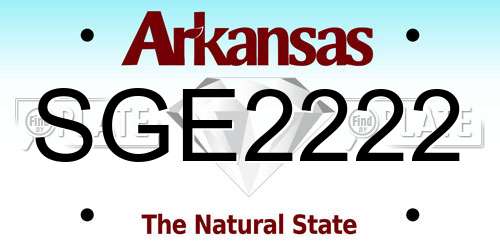 SGE2222 Arkansas License Plate