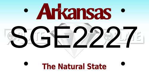 SGE2227 Arkansas License Plate