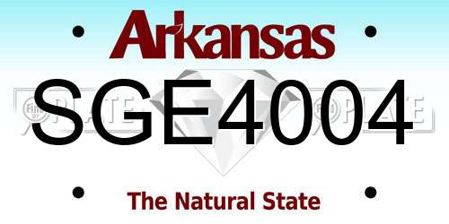 SGE4004 Arkansas License Plate