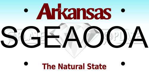 SGEAOOA Arkansas License Plate