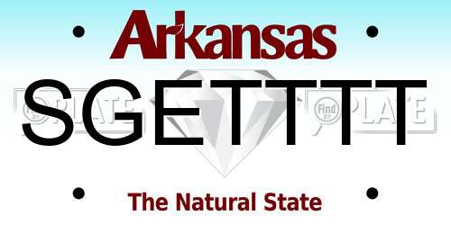 SGETTTT Arkansas License Plate