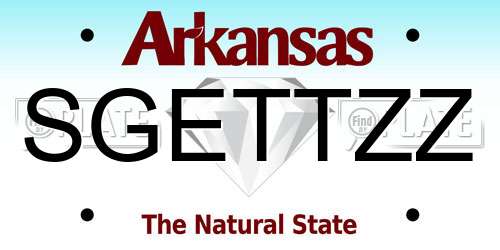 SGETTZZ Arkansas License Plate