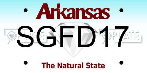 SGFD17 Arkansas License Plate