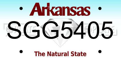 SGG5405 Arkansas License Plate