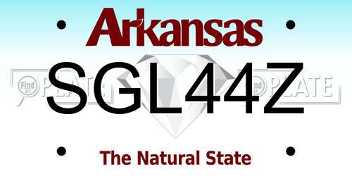 SGL44Z Arkansas License Plate