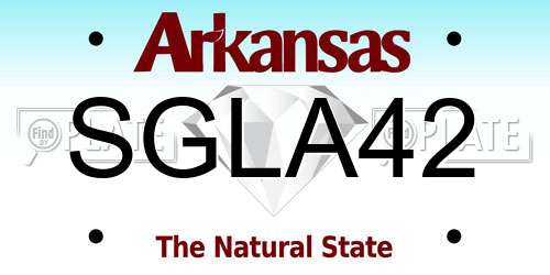 SGLA42 Arkansas License Plate