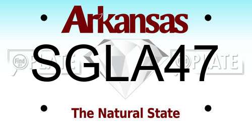 SGLA47 Arkansas License Plate