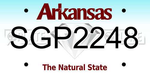 SGP2248 Arkansas License Plate