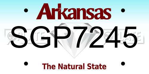 SGP7245 Arkansas License Plate