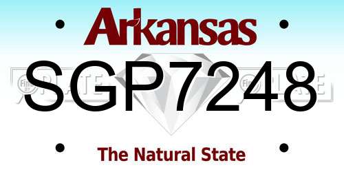 SGP7248 Arkansas License Plate