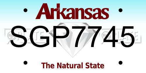 SGP7745 Arkansas License Plate