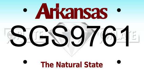 SGS9761 Arkansas License Plate