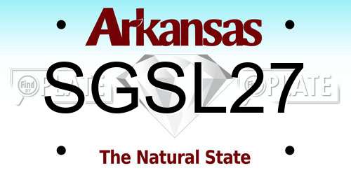 SGSL27 Arkansas License Plate