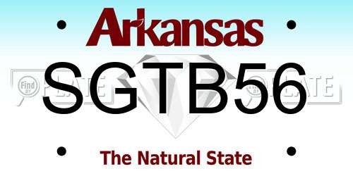 SGTB56 Arkansas License Plate