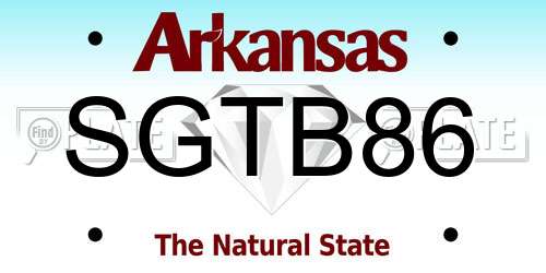 SGTB86 Arkansas License Plate