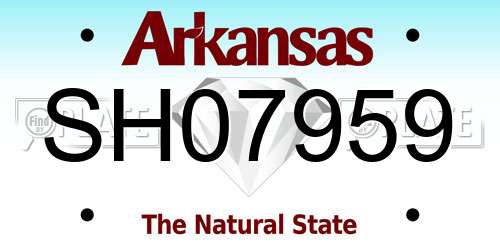 SH07959 Arkansas License Plate