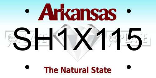 SH1X115 Arkansas License Plate
