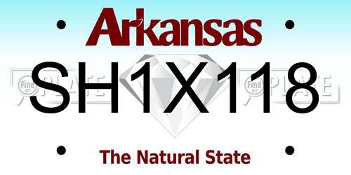 SH1X118 Arkansas License Plate