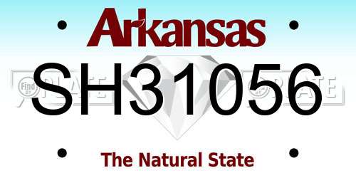 SH31056 Arkansas License Plate