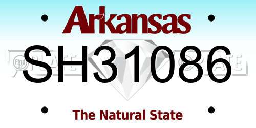 SH31086 Arkansas License Plate