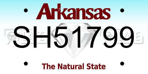 SH51799 Arkansas License Plate